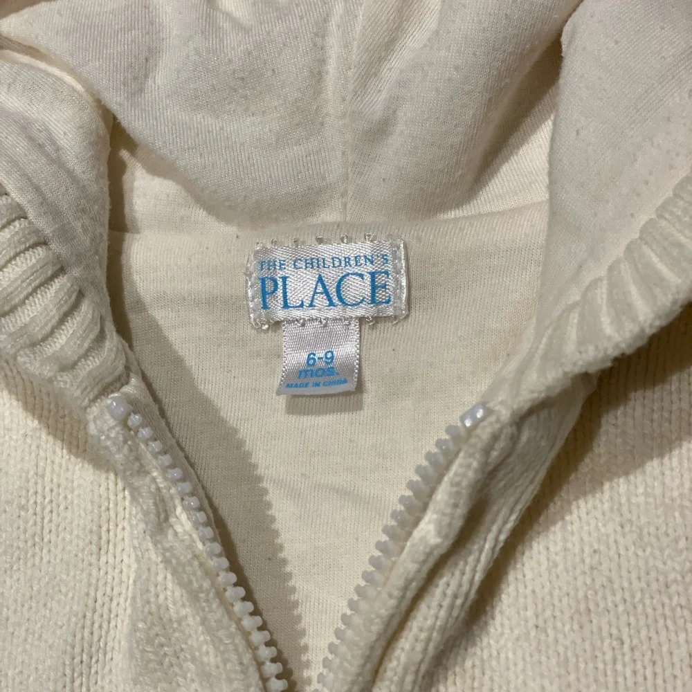 Childrens Place Faux Fur Sweater Hoodie Size 6-9 months